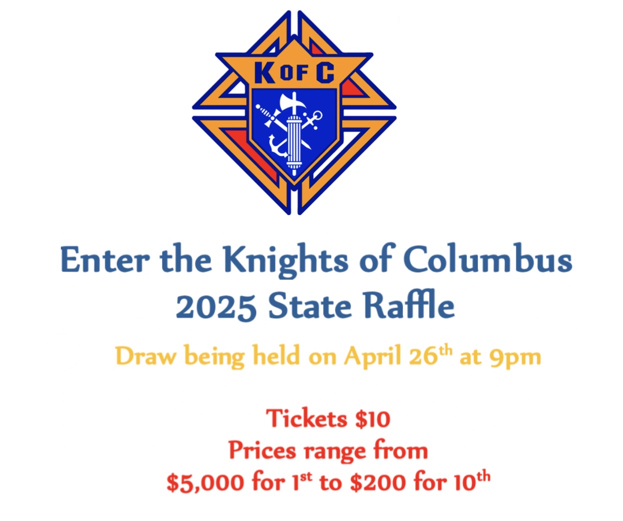 2025 Knights of Columbus Connecticut State Raffle